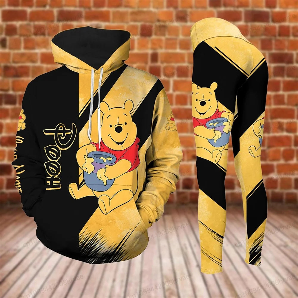 Disney Winnie the Pooh Hoodies and Leggings, Custom Winnie the Pooh 3D Printed Sweatshirts, Womens Yoga Pants Set 2025