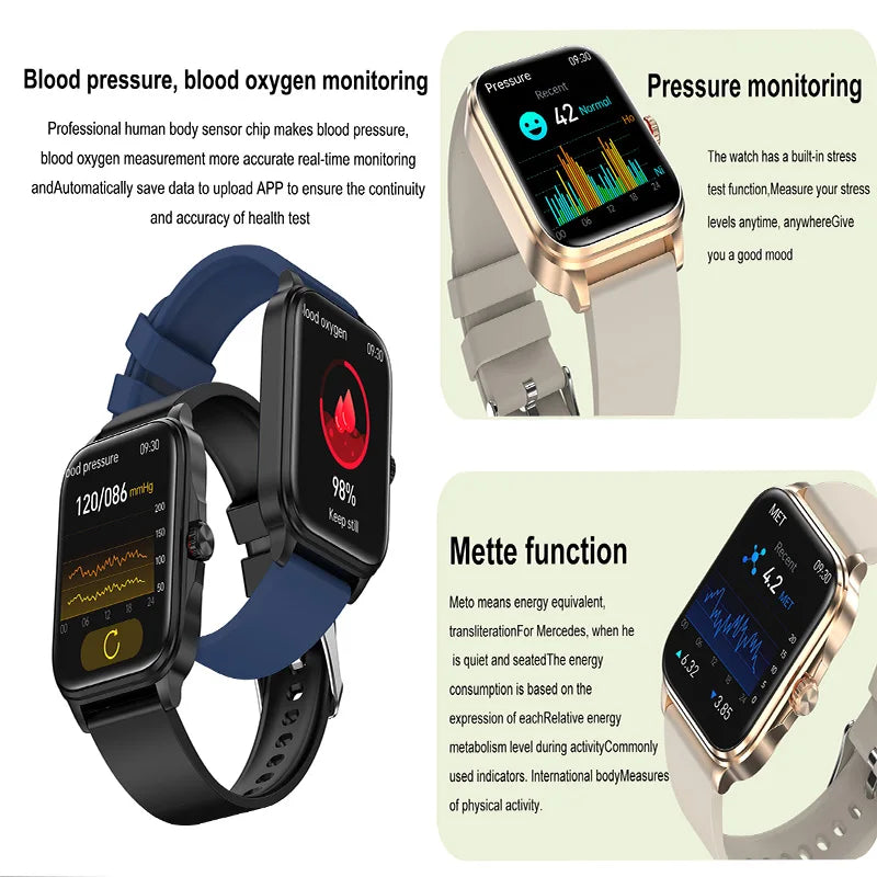 2026 New Health smart Watch Heart Rate Blood Oxygen Blood Pressure Monitoring Bluetooth Call GPS Movement Trajectory Smartwatch