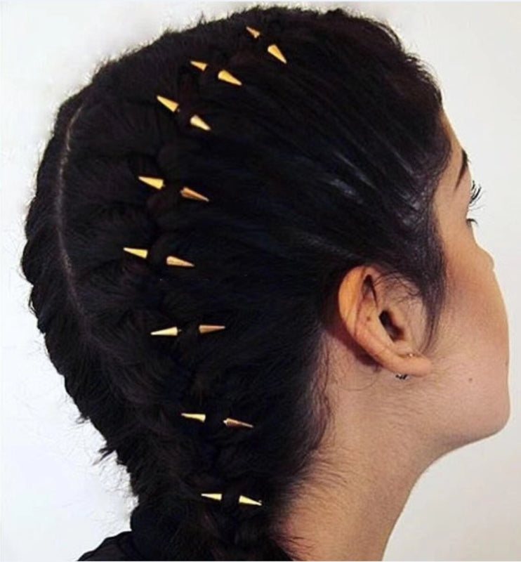 10PCS Hairpins Hair Accessories For Women Dreadlocks Cone Hair Decoration Clip For Braid Africa Stainless Steel Body Jewelry