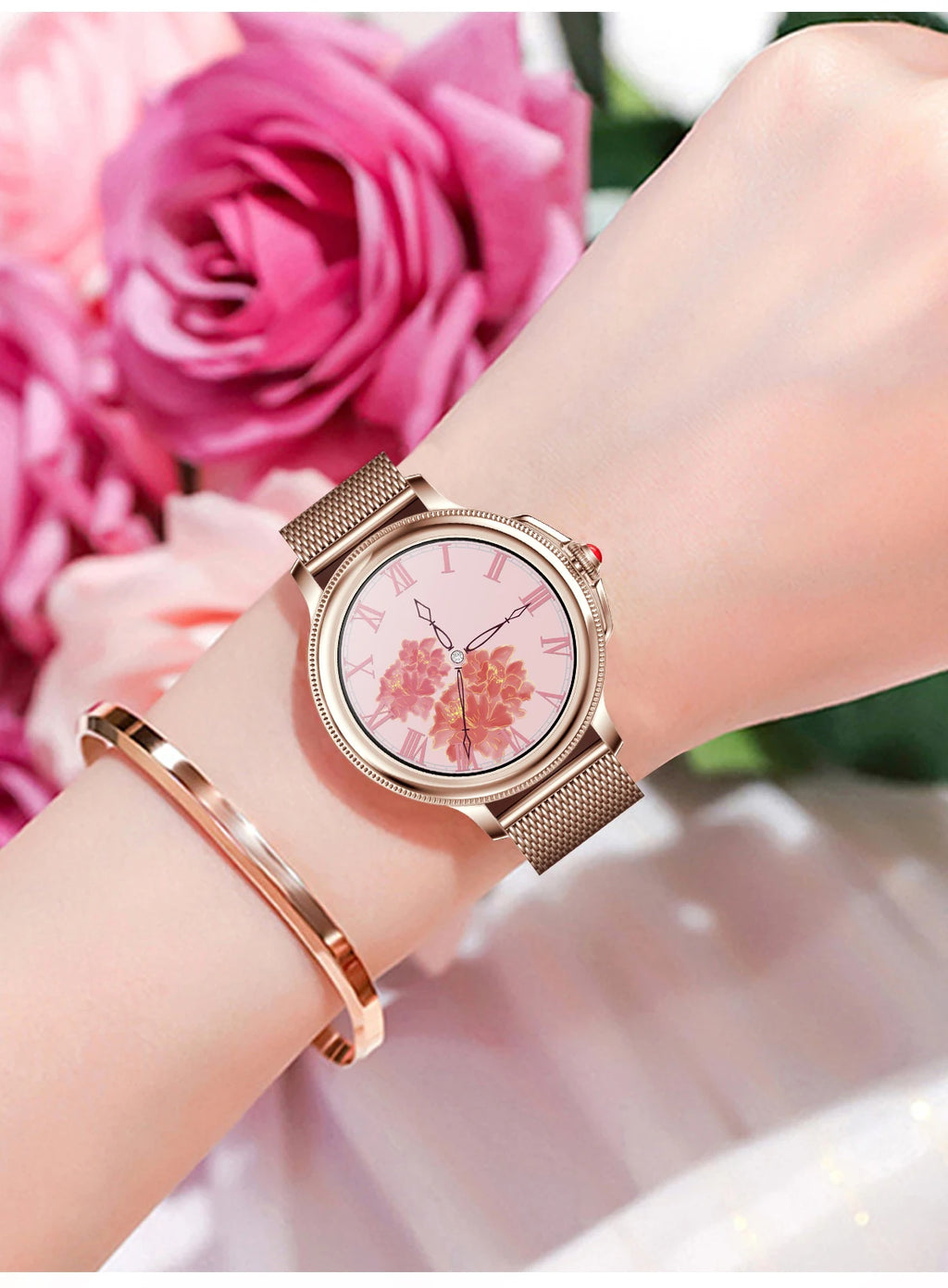 Smart Watch for Women 1.2" Bluetooth Call 100+ Sport Modes Fitness Tracker with Heart Rate/Sleep/SpO2 Monitor IP67 Waterproof