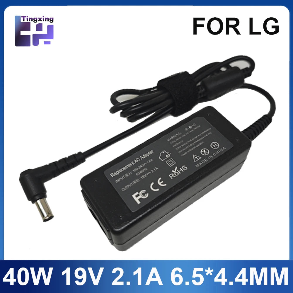 19V 2.1A 6.5*4.4MM Adapter FOR LG 24 inches LED LCD Monitor AP16B-A LCAP26B-E ADS-45FSN-19 19040GPCU Charger Power Supply cord