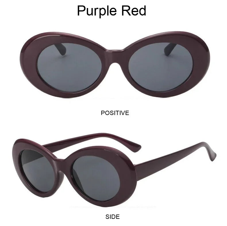 New Retro Oval Sunglasses Man Vintage Fashion Sun Glasses Classic White Black Lentes De Sol Mujer UV400 Gafas De Sol
