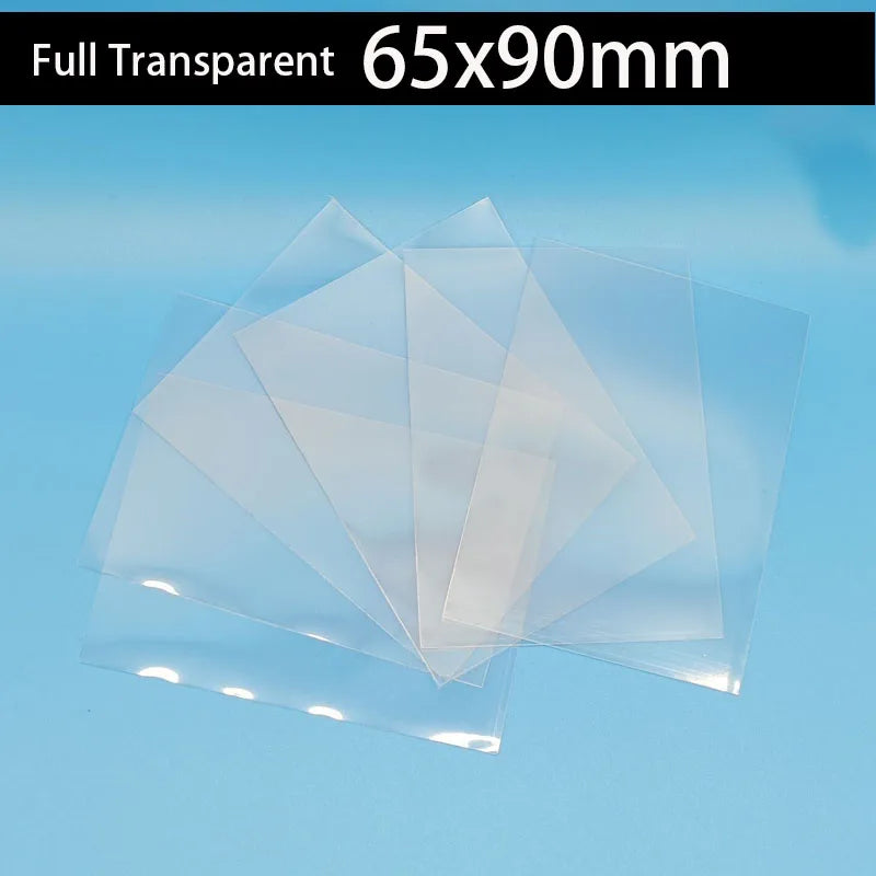 50PCS Laser Heart fireworks butterfly Flashing Holographic Transparent Clear Card Film Sleeves Super Idol Photo Protector Cover
