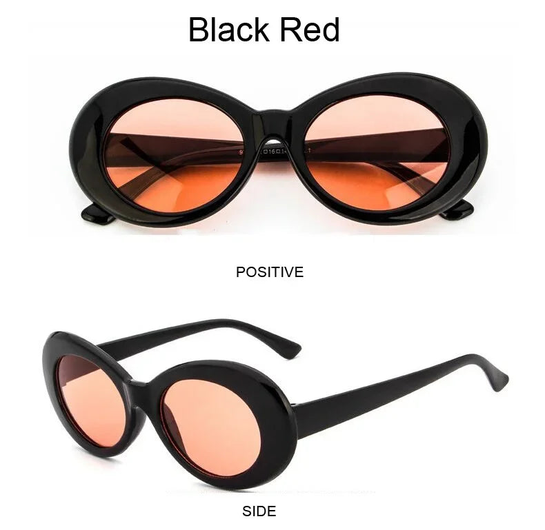 New Retro Oval Sunglasses Man Vintage Fashion Sun Glasses Classic White Black Lentes De Sol Mujer UV400 Gafas De Sol