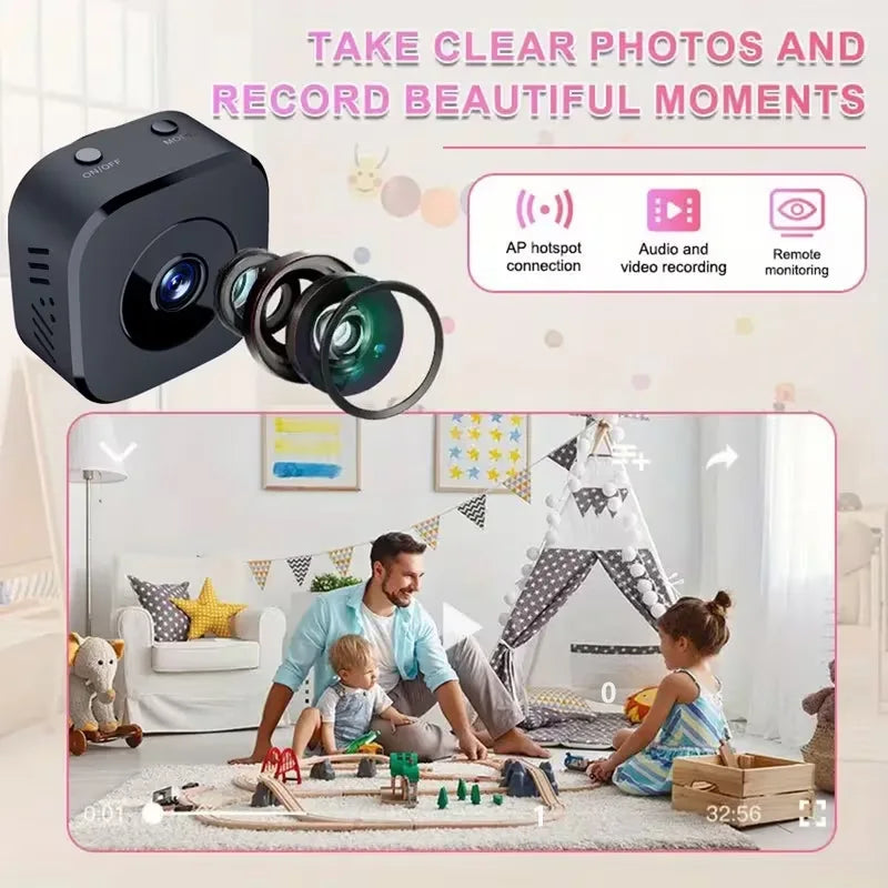 Wireless Security Camera Indoor/Outdoor WiFi Smart Camera with App Control Baby Monitor Night Vision Camcorder IP Audio Video