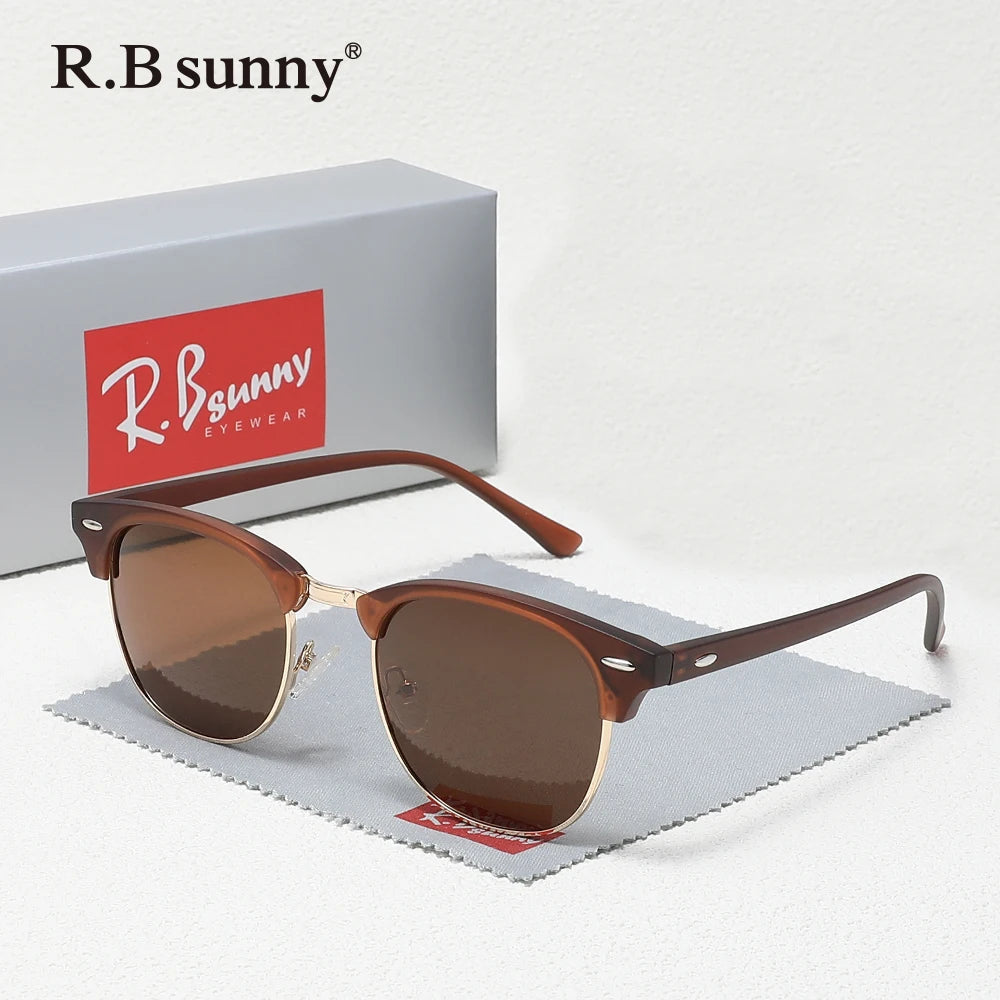 Classic Polarized Sunglasses Men Women Retro UV400 Glasses Male Popular Anti-glare Travel Driving Fashion Eyewear Frames