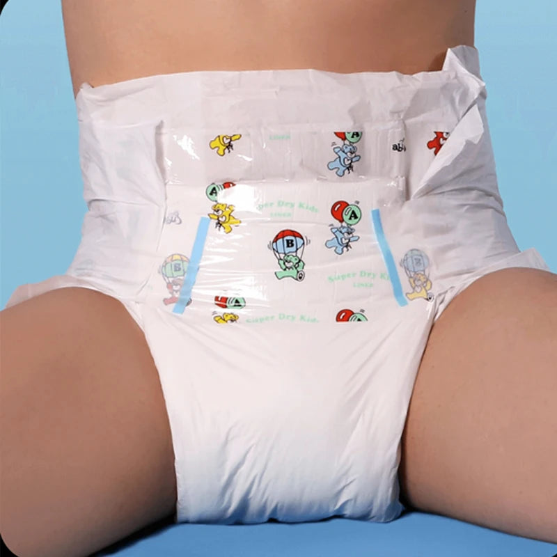 Adult Baby Diaper ABDL Diapers Brief High Absorption DDLG Cute Cartoon Pattern Cotton Soft Thick Disposable Diaper For Men Women