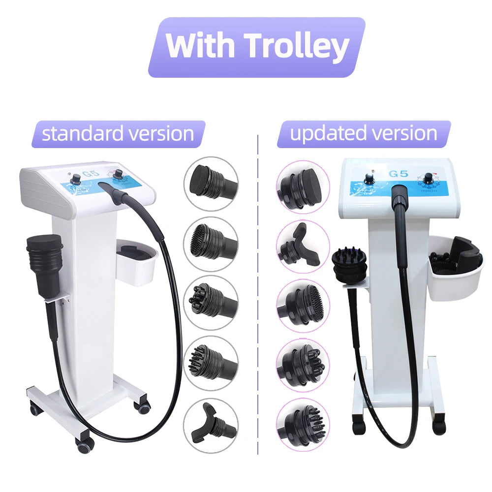 G5 Vibrating Massager Body Slimming Machine with Trolley Stand Fat Burner Shaping Weight Loss Device High Frenquency Vibrator