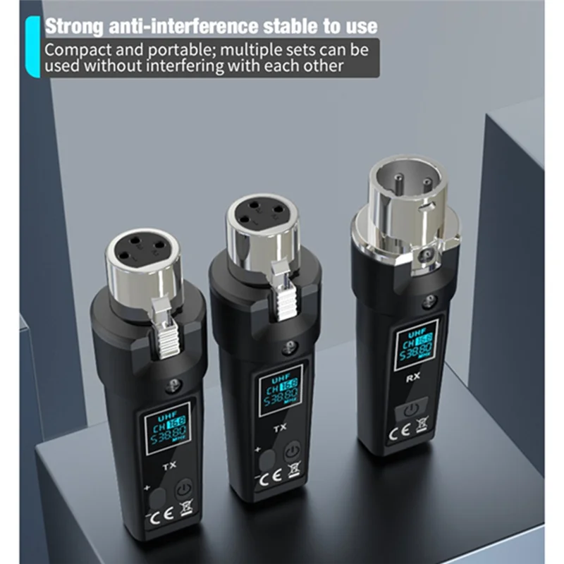 B04C-UHF Wireless XLR Transmitter XLR Transmitter And Receiver Wireless Microphone Receiver For Dynamic Microphone Guitar Audio