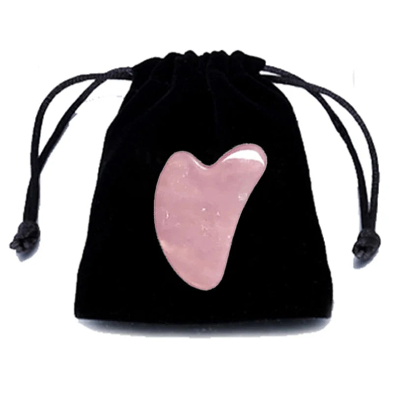Rose Quartz Gua Sha Board Natural Jade Gouache Scraper Massager Facial Lifting SPA Acupuncture Skin Care Anti-Aging Beauty Tool