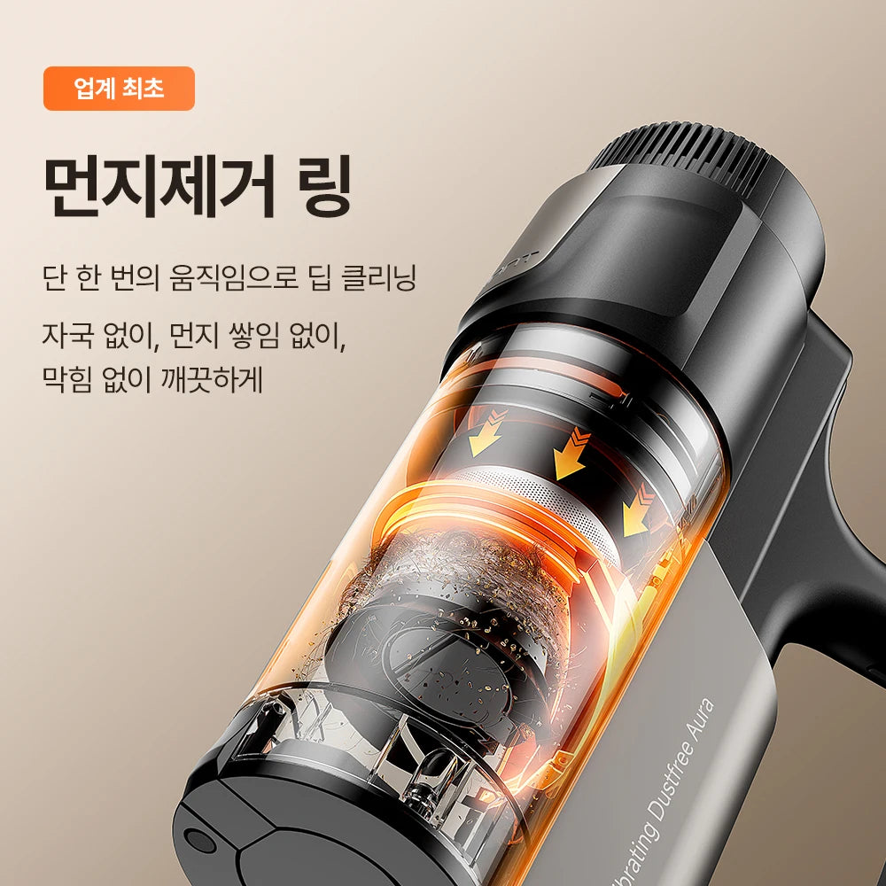 UWANT 무선 청소기 V600, 펫 청소기, 31,000Pa 흡입력, 2.5L 자동 비움 스테이션, 바이오닉 스크래핑 링, 110 °   광각 녹색광, 1년 무상 A/s