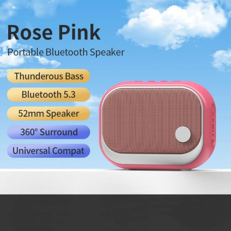 Bluetooth Speaker BT5.3 Mobile Phone Desktop Outdoor Wireless  Speaker Portable Mini Subwoofer Support Tf  TWS/FM/RGB Speaker