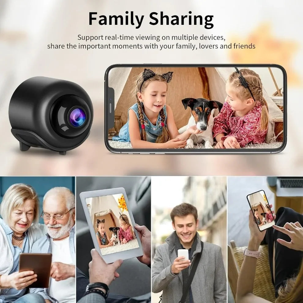 HD Wireless Wifi Indoor Camera Night Vision Mini Security Surveillance Baby Monitor - Safety Cam for Home