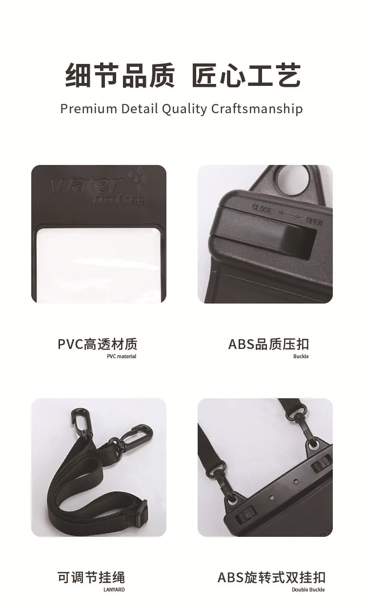 Universal Waterproof Mobile Phone Case Diving Surfing PVC Bags 7.5inch Phone Waterproof Pouch Cover Underwater Swimming Dry Bag