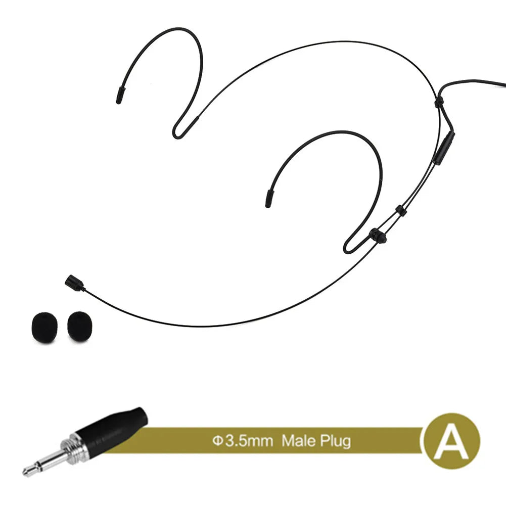 1PCS Double Earhook Headset Mic Headworn Microphone For Shure Wireless Earhook Microphone Black Audio Equipment Radio System