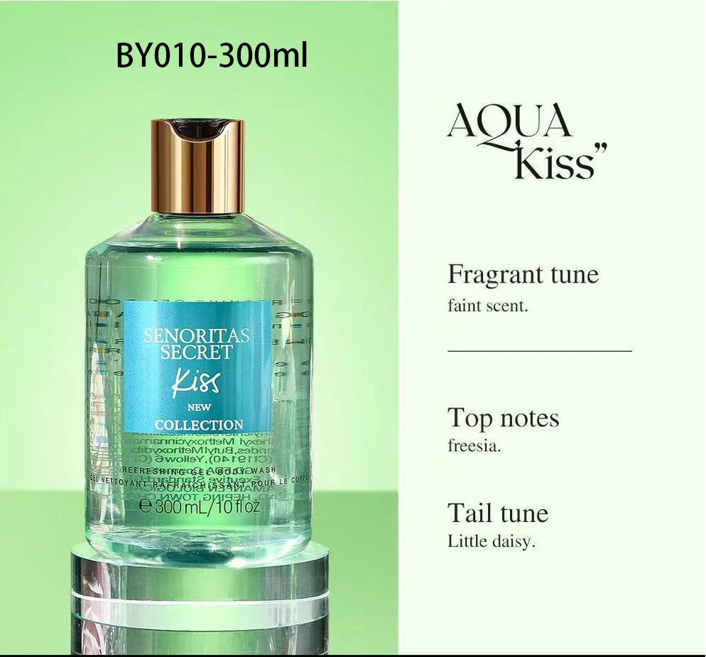 Women's Shower Gel 300ml, Fragrance Shower Gel, Velvet Petal, Water Kiss, Long-lasting Fragrance, Perfume Shower Gel