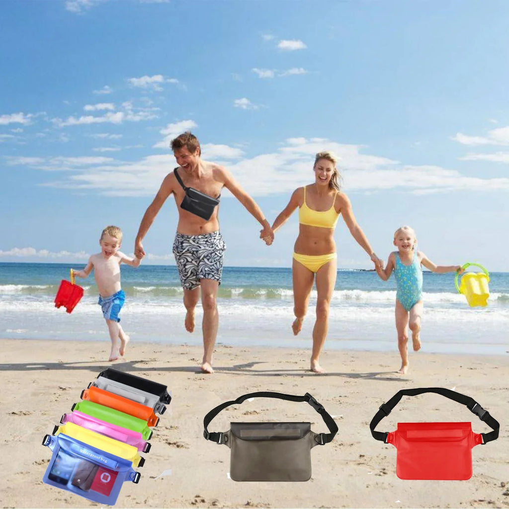 Waterproof Phone Bag, Three-Layer Sealed Touch Screen Waterproof Phone Waist Bag, Suitable For Swimming, Drifting, And Diving