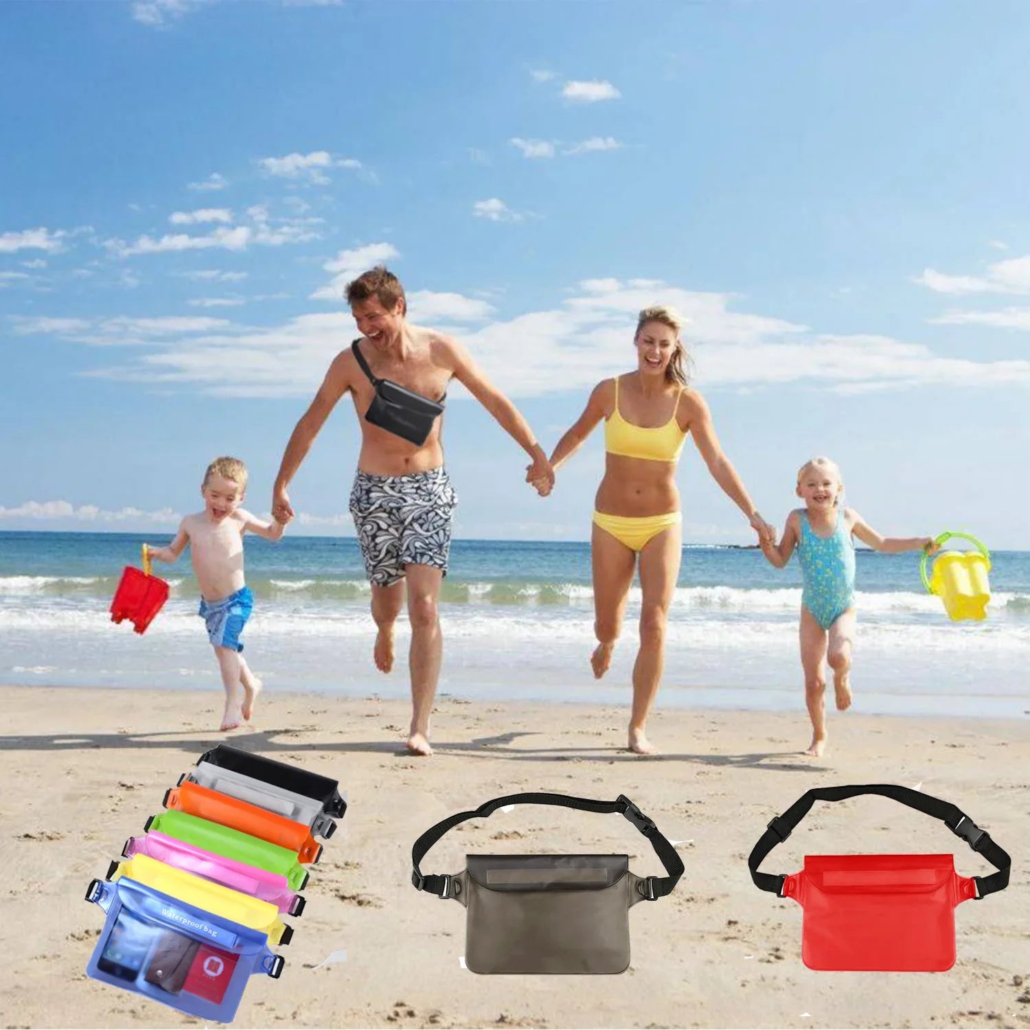 Waterproof Phone Bag, Three-Layer Sealed Touch Screen Waterproof Phone Waist Bag, Suitable For Swimming, Drifting, And Diving