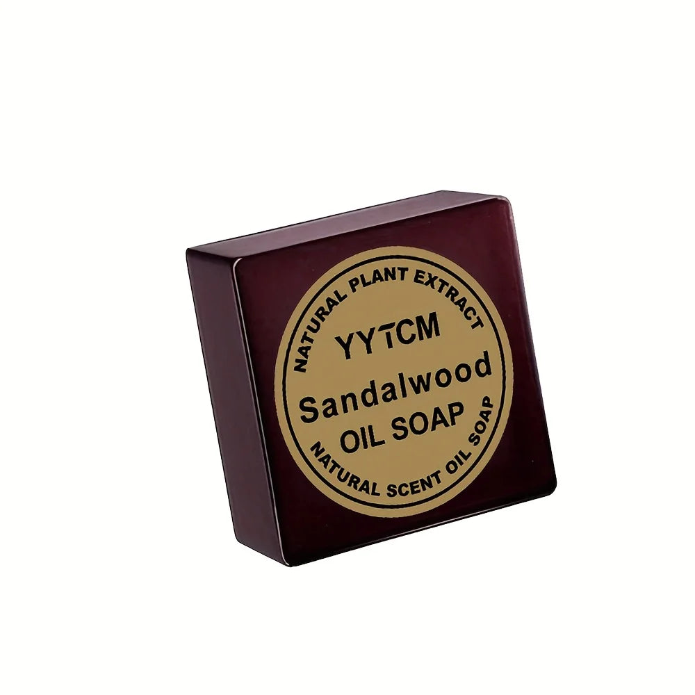 Sandalwood Soap, Men's Scented Soap, Long-Lasting Light Fragrance, Bath, Hand-Washing, Face-Washing Soap, Gentle Skin Care, Gift-Giving, Personal Use 65G/Piece-1 Piece
