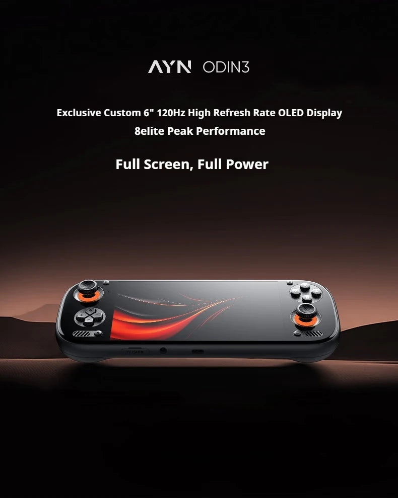 in stock AYN Odin3 Handheld Game Players Qualcomm 8 Elite 6inche AMOLED 120Hz 8000mAh Game Console Hall Joystick 8000mAh Android