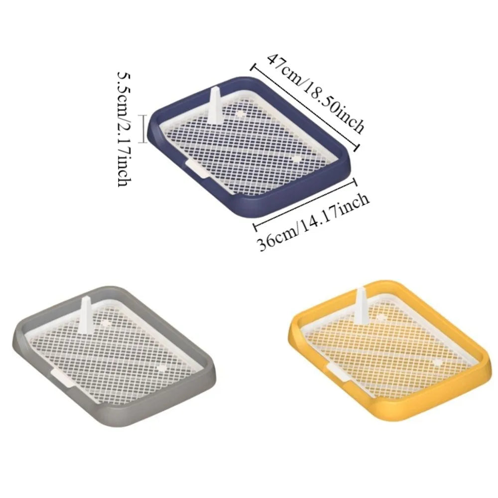 Pet Urine Basin Splash-Proof Dog Training Toilet Removable Net Mesh Dog Potty Toilet Open Top Plastic Pet Potty Pads Indoor Use