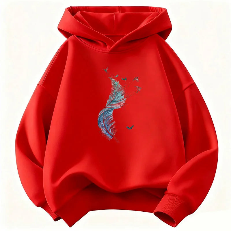 Vintage Leaf Design Hoodie Retro Children's Sweatshirt Hoody Casual Hoodies for Boys Girls Clothes Fashion