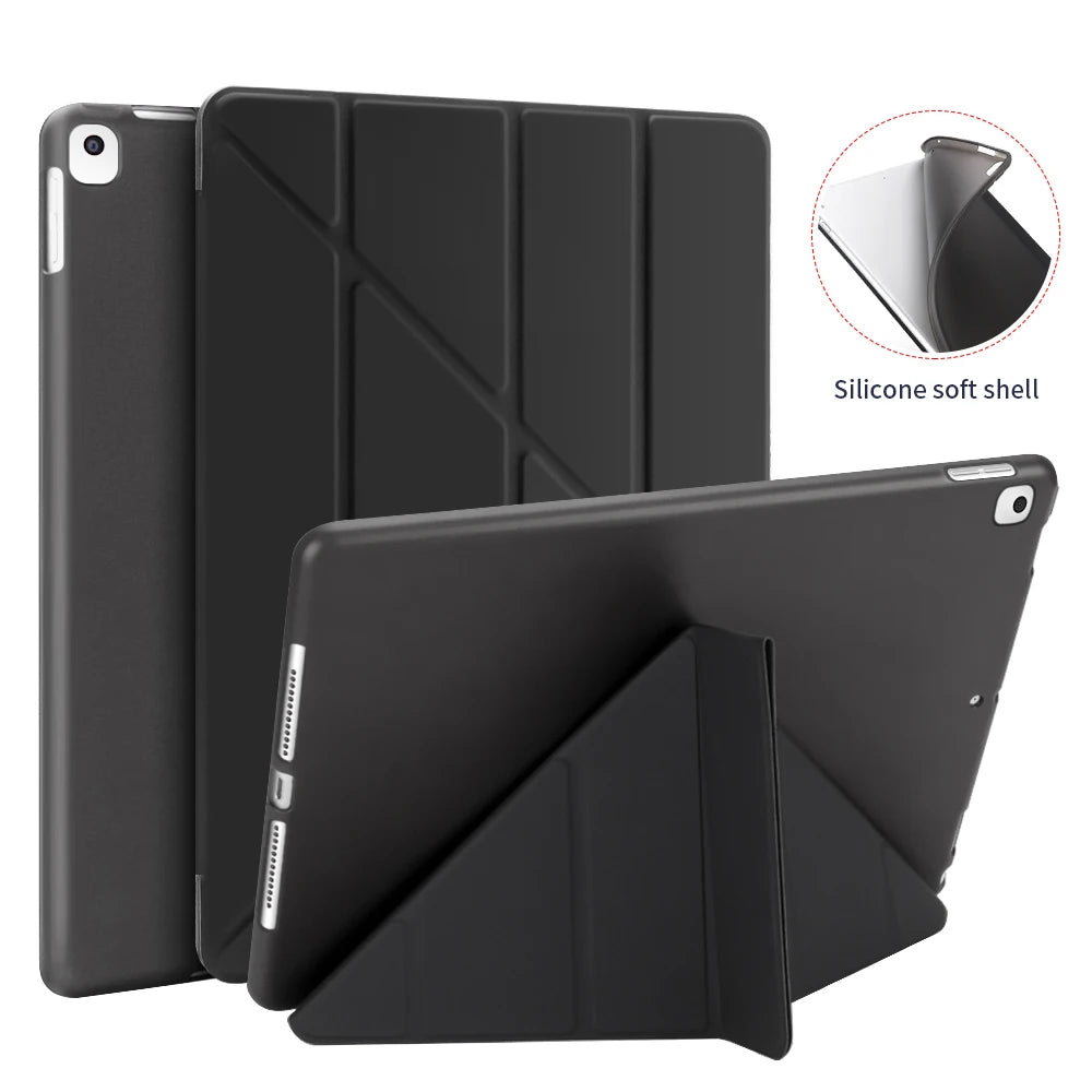 For iPad 10th 2022 Case 10.2 8th 9th 7th 6th Generation Leather Case For iPad 2026 A16 3 4 Air 11 10.9 Mini 4 5 6 Silicon Cover