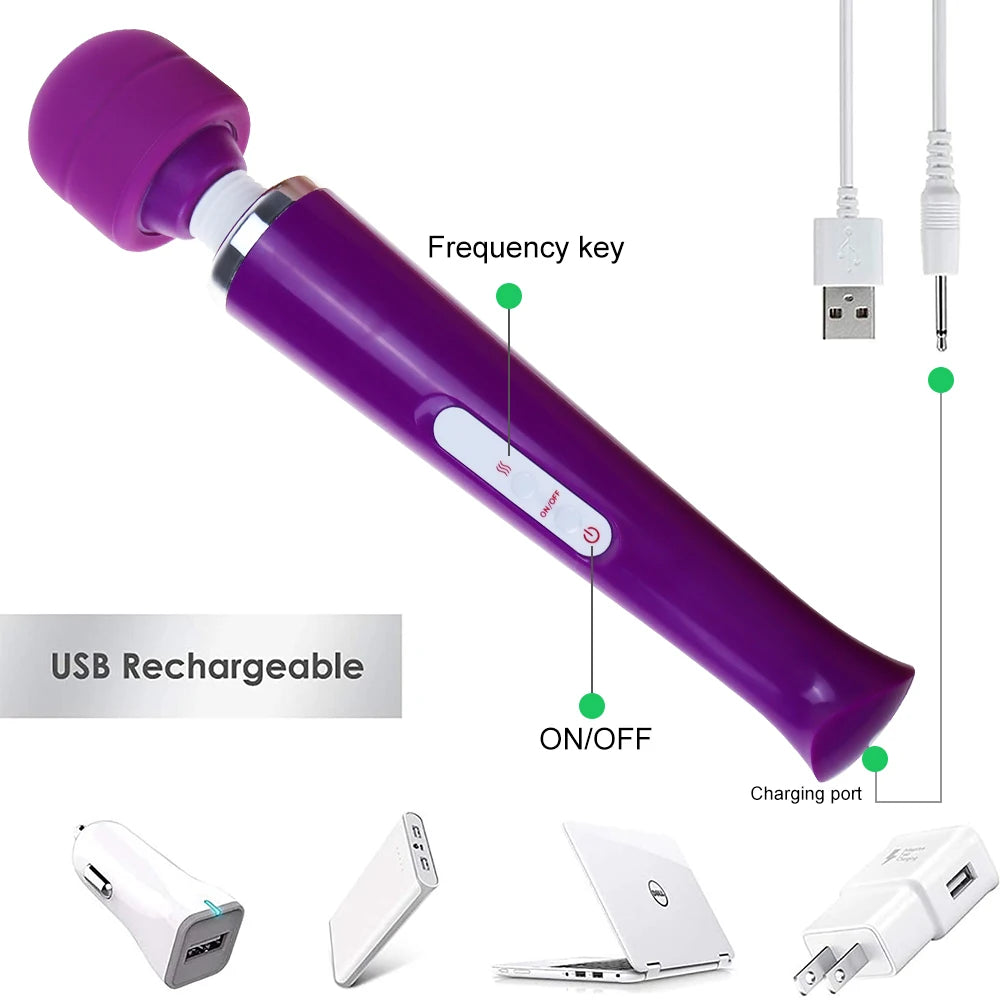 Electric Massager Powerful 10 Speed Body Relaxation Deep Tissue Muscle Relief Back Leg Neck Multifunctional Massage Equipment