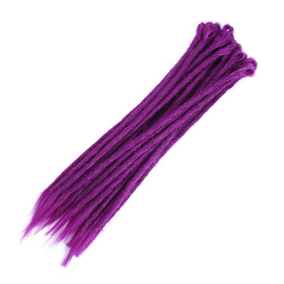 Synthetic Handmade Dreadlocks Hair Extensions Natural Braiding Hair For Black Women Crochet Hair Ombre Colored Crochet Braids