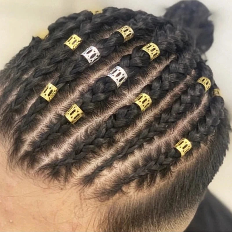 100pcs Dreadlock Hair Rings Hair Jewelry Cuffs Clip Hair Braids Dirty Braids Bead Hippie Hairpin Accessories Headwear for Women