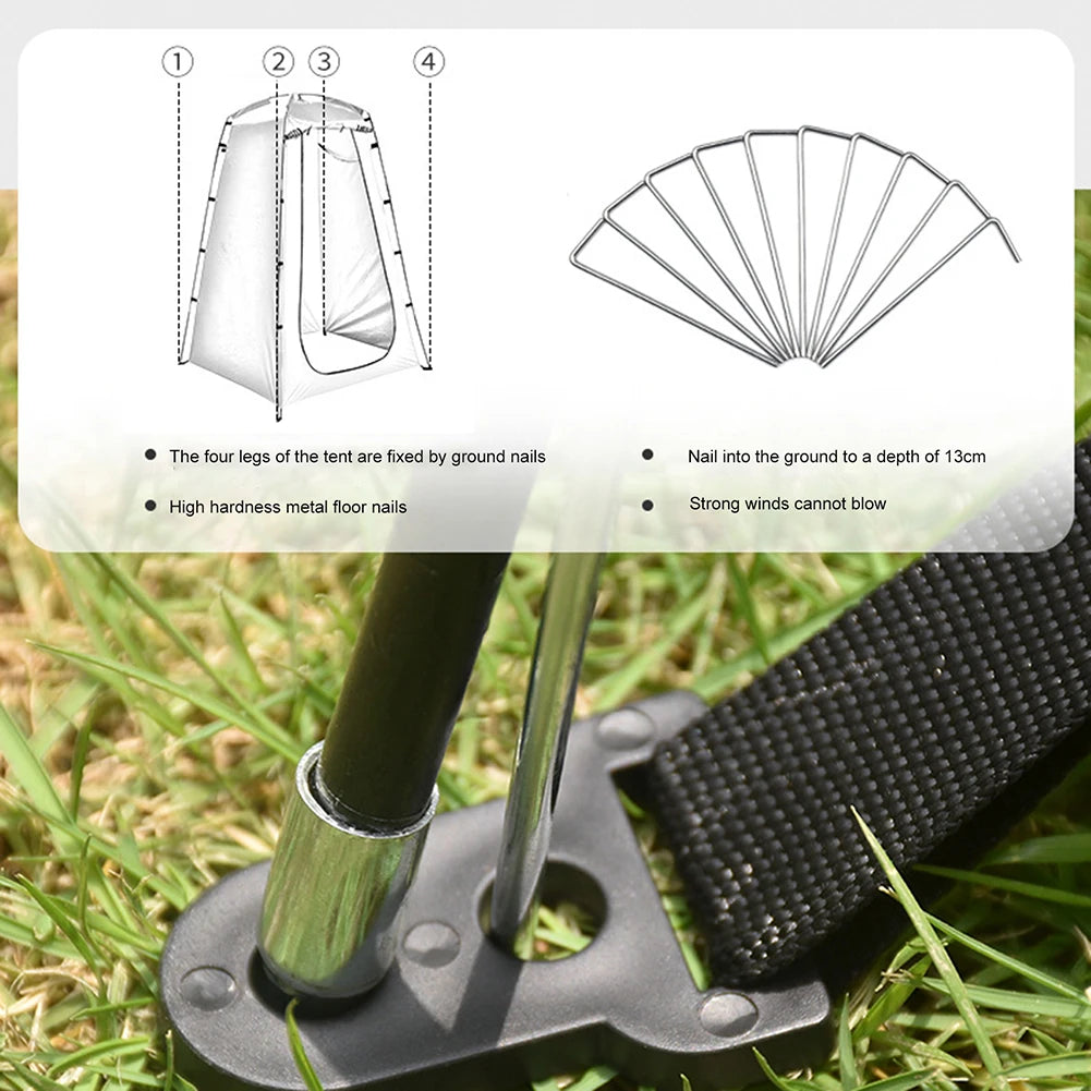 Outdoor Camping Shower Bath Tent Folding UV Protection Portable Privacy Tent