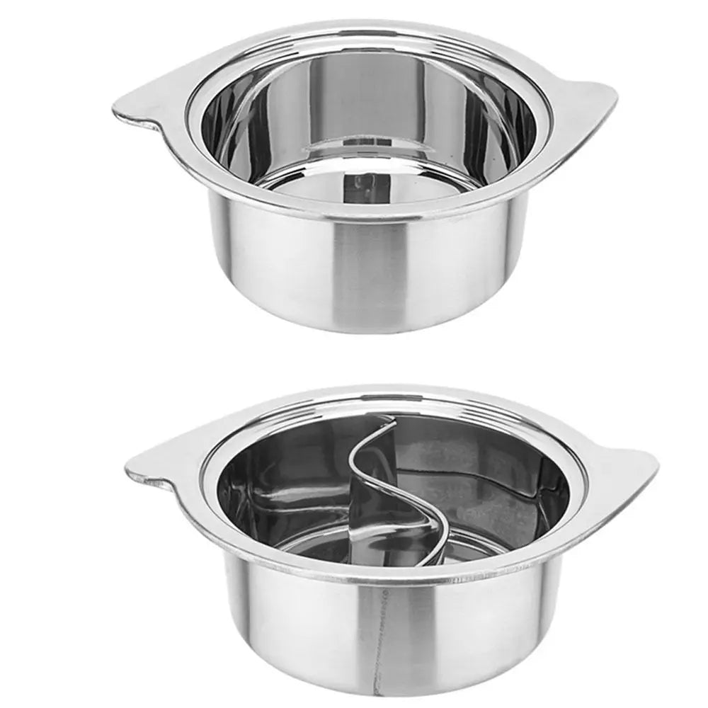 One Person Cooking Boiling Pot Multi Purpose 14/15/16/18cm Stock Pot with Lid Stainless Steel Cookware Hot Pot Restaurant