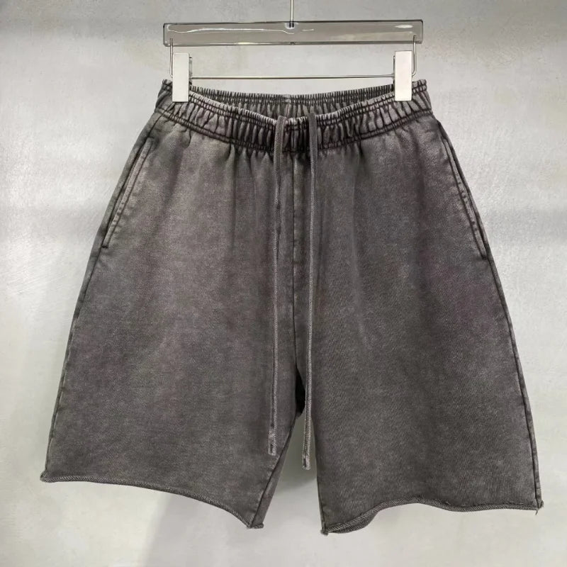Vintage Washed Shorts For Men Casual Retro Women Baggy Pants Men's Clothing Summer Y2k Unisex Goth Streetwear Male Clothes