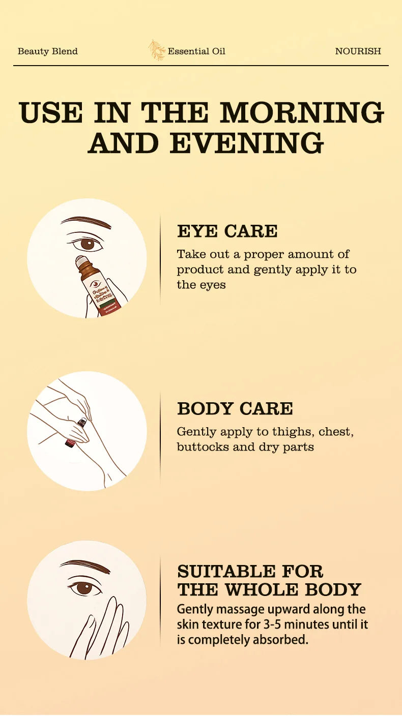 Castor Oil Eye Serum Anti-wrinkle Remove Dark Circles Eye Bags Anti-puffiness Lift Firm Moisturize Nourish Massage Eye Care 10ml