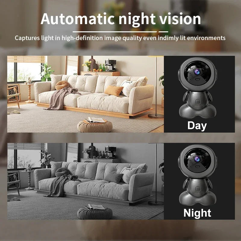 8MP Wifi Security Camera Indoor HD Baby Monitor Two-way Audio Home Cam Surveillance Auto Tracking Night Vision Robot PTZ Cameras