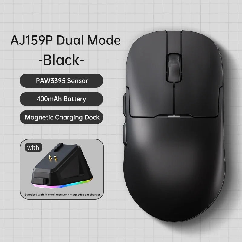 AJAZZ AJ159 2.4G USB Wireless Mouse Bluetooth 2.4G Gaming Mouse 26000 DPI Programmable Buttons Mice for Gamer Mouse PC Laptop