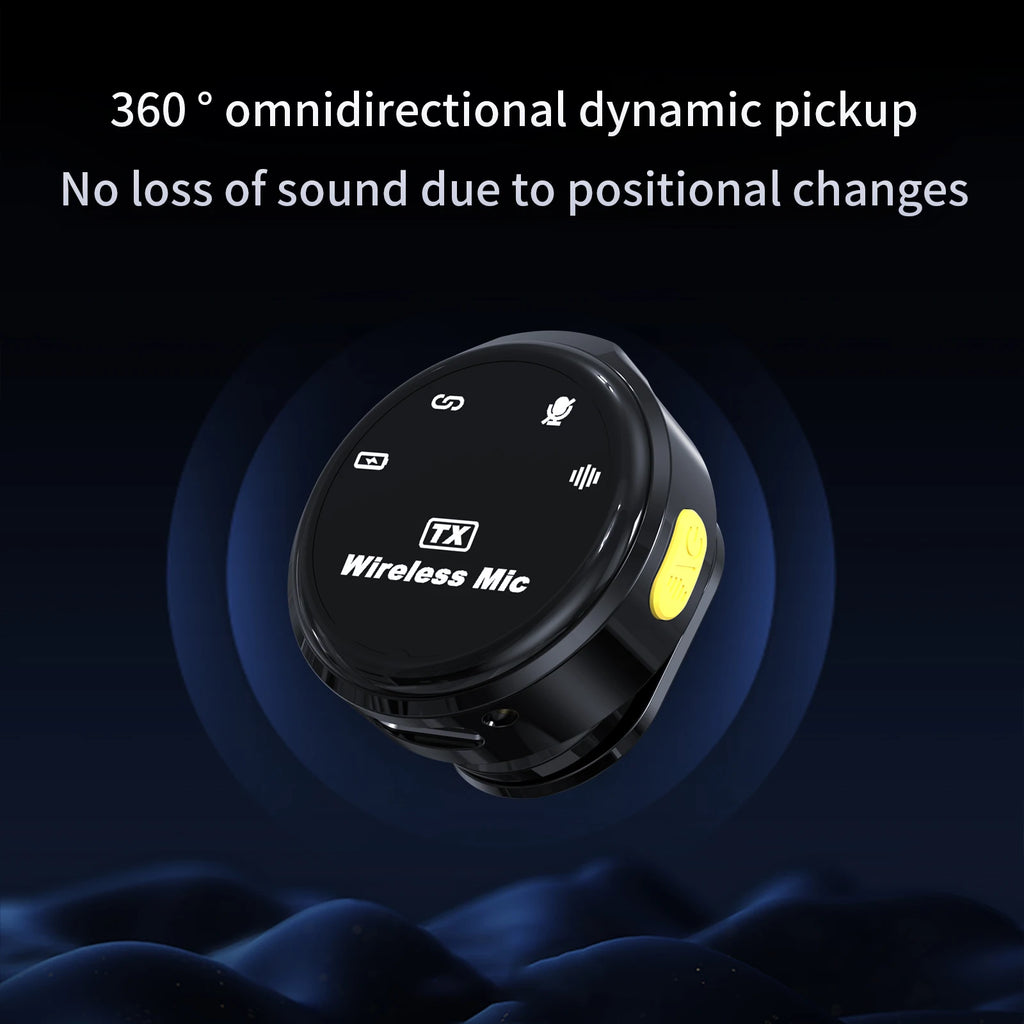 Wireless Lavalier Microphone One-to-Two Magnetic Buckle For Android iPhone Recording Microphone TikTok Live Broadcast