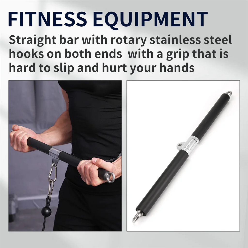 ACKOR Training Pulling Bar Device Accessories Pull Down Straight Bar Biceps Pulling Bar for Home Gym Bodybuilding Equipment