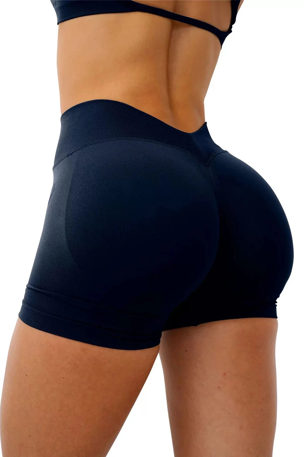 Women's Seamless Yoga Shorts - Butt Lifting Workout Leggings V Waist