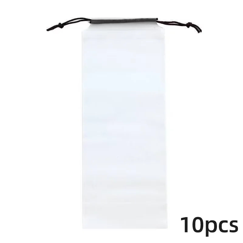 5pcs Transparent Waterproof Umbrella Storage Bag Portable Reusable Drawstring Bag Home Storage Organizer Umbrella Accessories