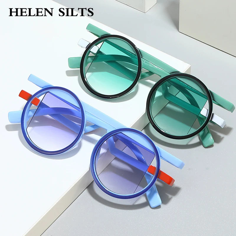 Retro Punk Style Small round Sunglasses UV400 Gradient Shades Unisex Fashion Sun Glasses for Men And Women