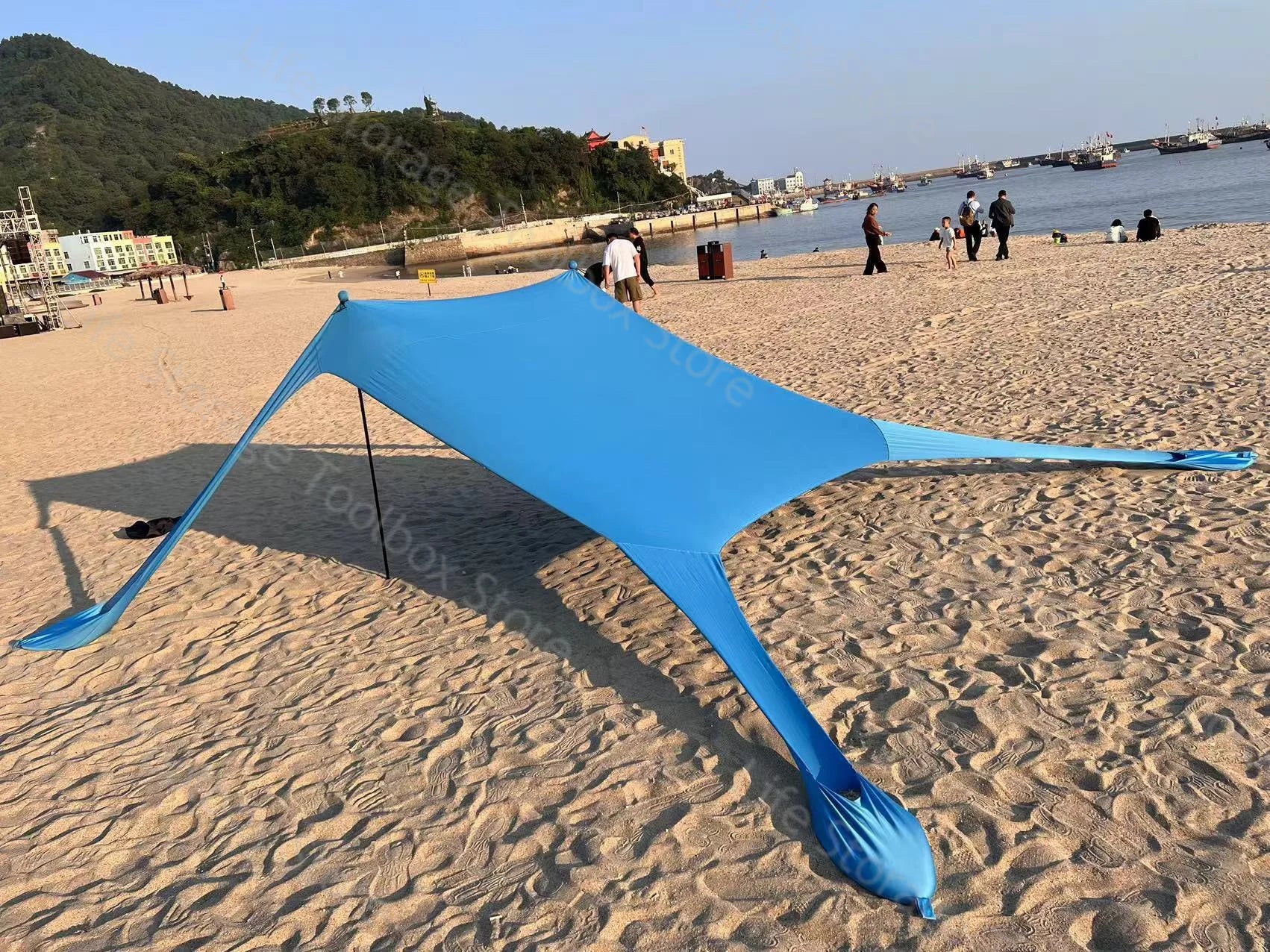 Camping Tent Windproof Pop Up Awning Outdoor Beach Sun Shade UV Ultralight Beach Canopy Tents for Camping Fishing Picnics