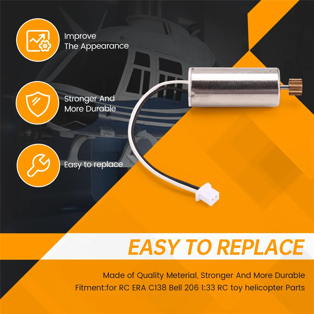 New RC Toy Helicopter Upgrade C138 Main Motor Kit for RC ERA C138 Bell 206 1:33 RC Toy Helicopter Parts