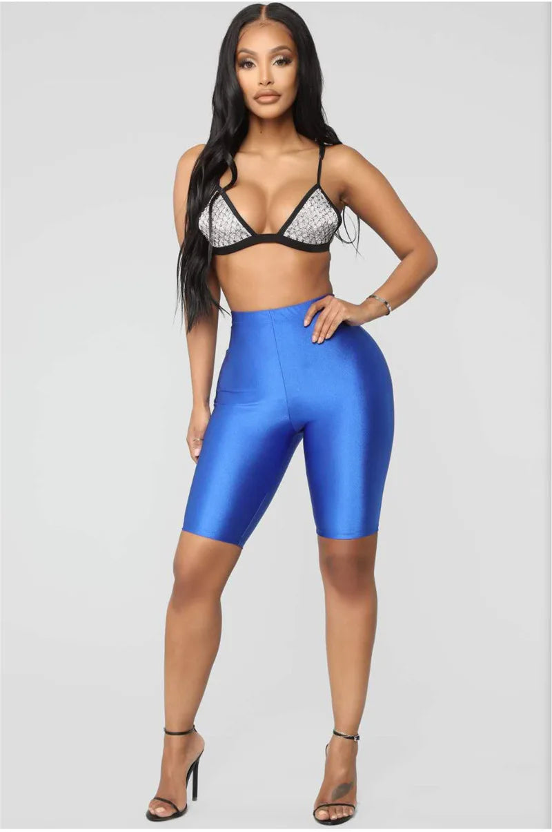 Women Cycling Shorts Dancing Gym Biker Slim Active Sports Solid Sexy Skinny 2024 New Summer