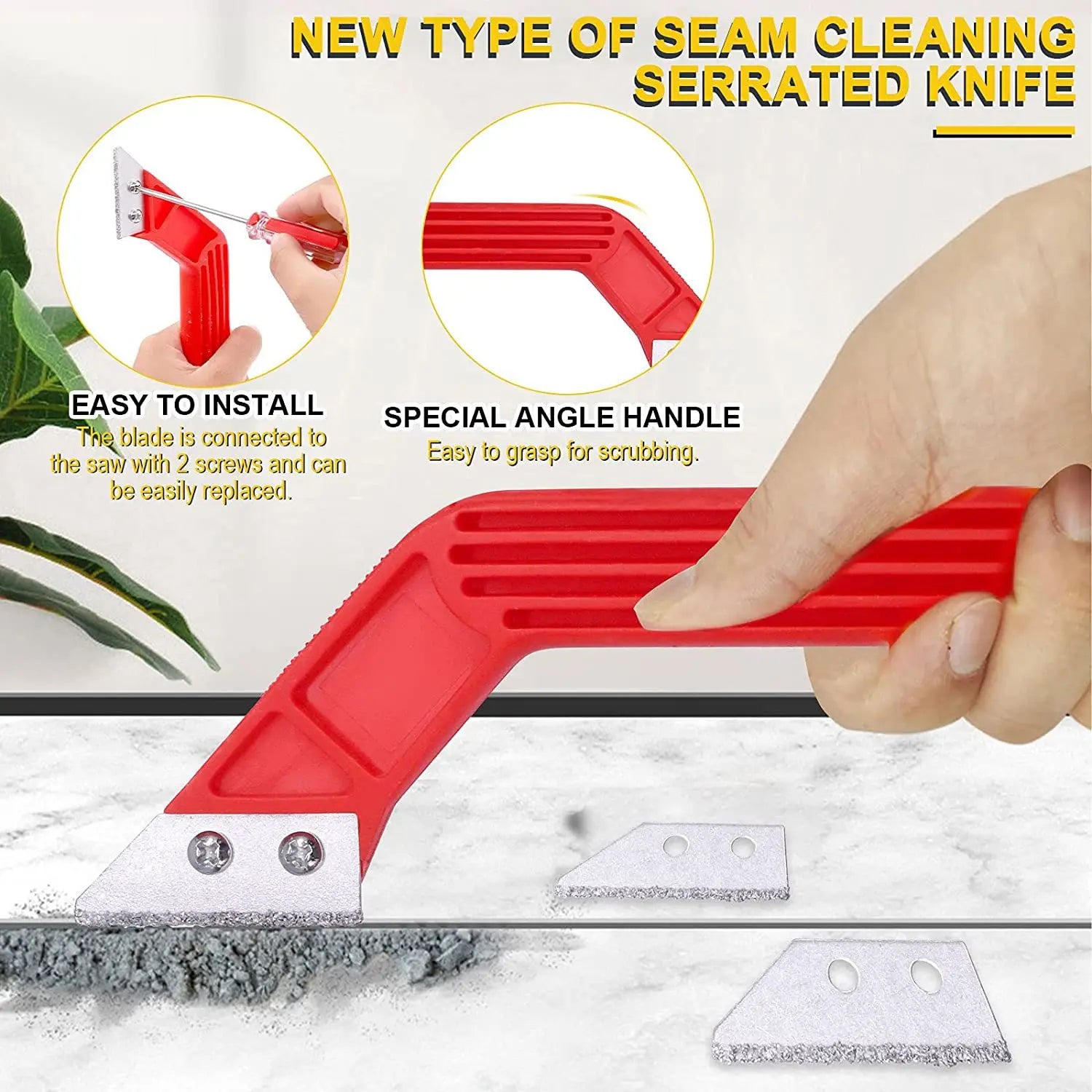 Grout Removal Tools 22 Pcs  Set Saw Blade Grout Hand Saw Tile Joint Cleaning Brush Caulking Edge for Floor Kitchen Hand Tool Set