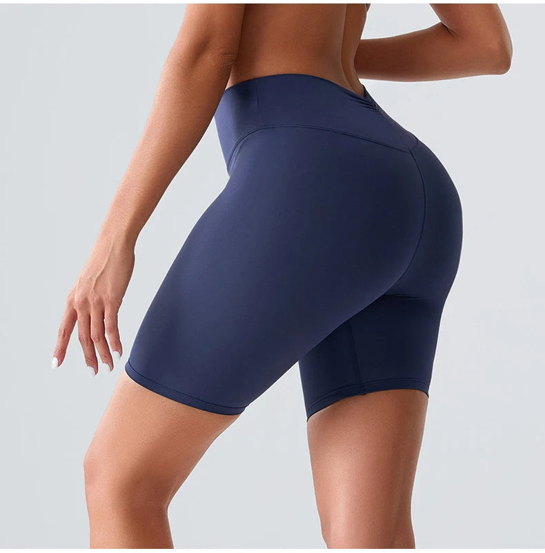 Women Sports Biker Shorts Women High Waist Yoga Shorts Cycling Shorts Push Up Fitness Leggings Tummy Control Yoga Slim Shorts