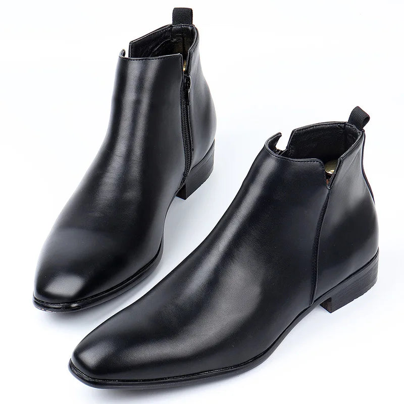 Men's Chelsea Boots Luxury Casual Leather Boot 2025 New Suede Ankle Boots for Men Business Dress Boots Big Size 48 Botas Hombre