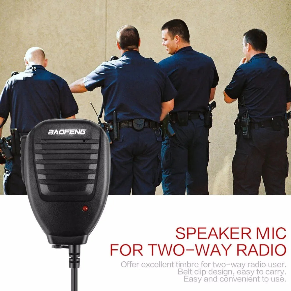 Speaker Microphone For Baofeng 888S 5R UV82 8D 5RE 5RA Speaker Mic Headset Two Way Radio Handheld Speaker Walkie Talkie