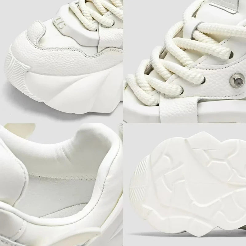 Fashion Men Chunky Sneakers Outdoor Causal Comfortabe Sports Shoes for Male Lace Up Tennis  New Height Increasing Footwears