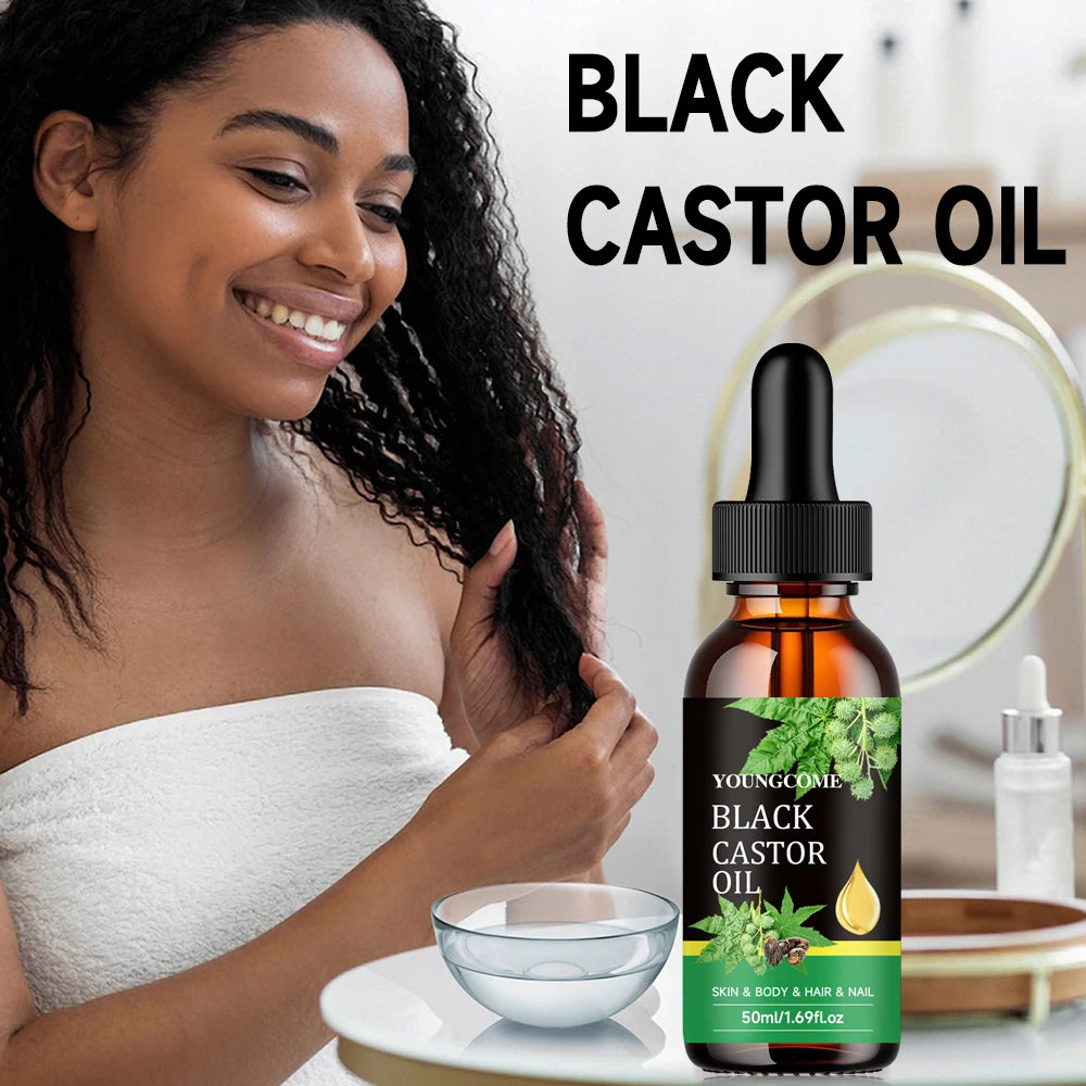 Black Castor Oil Healthy Organic Castor Oil Improves Hair Line Toughness Nourishes The Body Skin Hair Massage Moisturizing 60ml